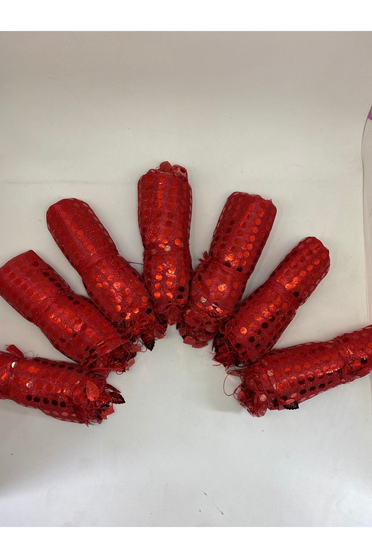 Kırmızı Halay Mendili, Gelin Mendili, Pullu Halay Mendili 10 Adet