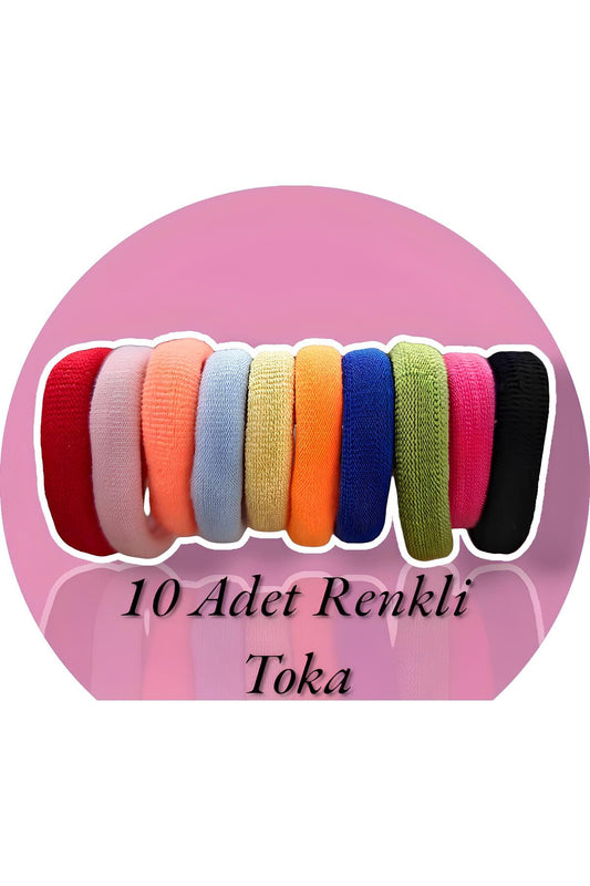 Renkli 10 Adet Lastik Havlu Toka