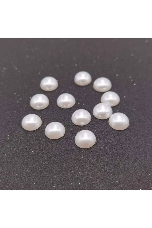 8mm Krem Renk Yarım İnci – El Sanatı ve Süsleme İçin (100 Adet)