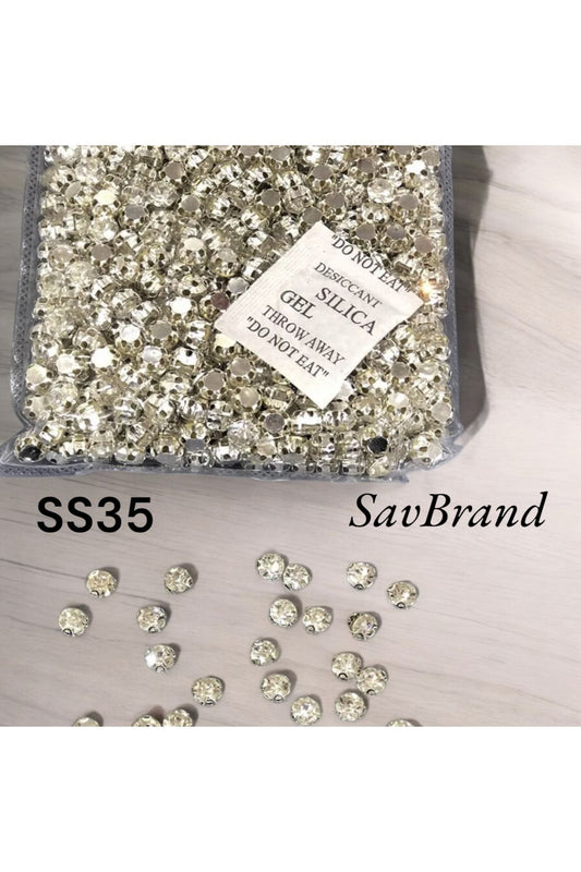Gümüş Rengi Metal Kasalı Dikme Beyoğlu Taşı (1 Paket) Ss 35 720 Adet