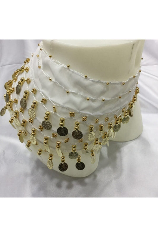 Weißer Shakira-Gürtel, speziell für Tanz/Shakira-Gürtel-