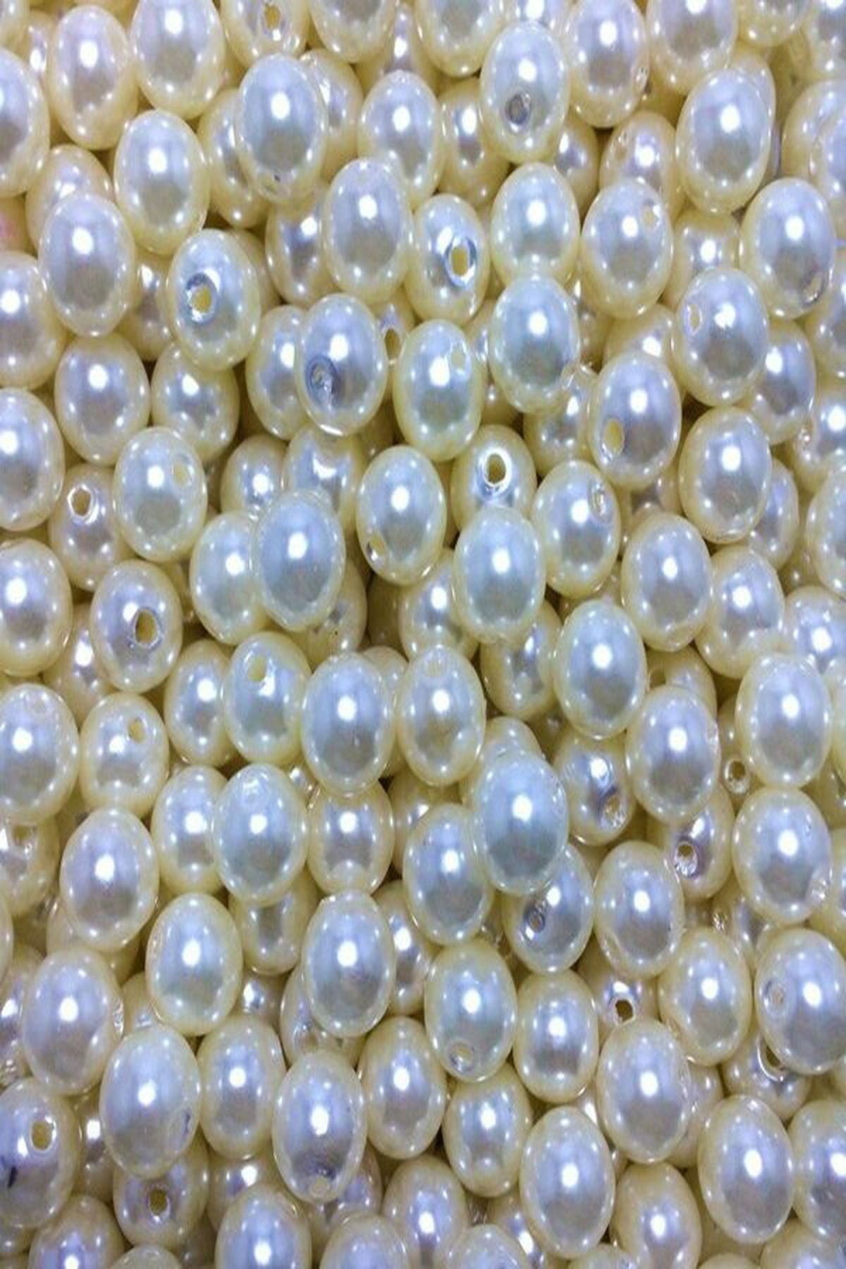 20 mm Krem Tam İnci – 500 gr Dökme Boncuk, Dekoratif Süsleme İçin