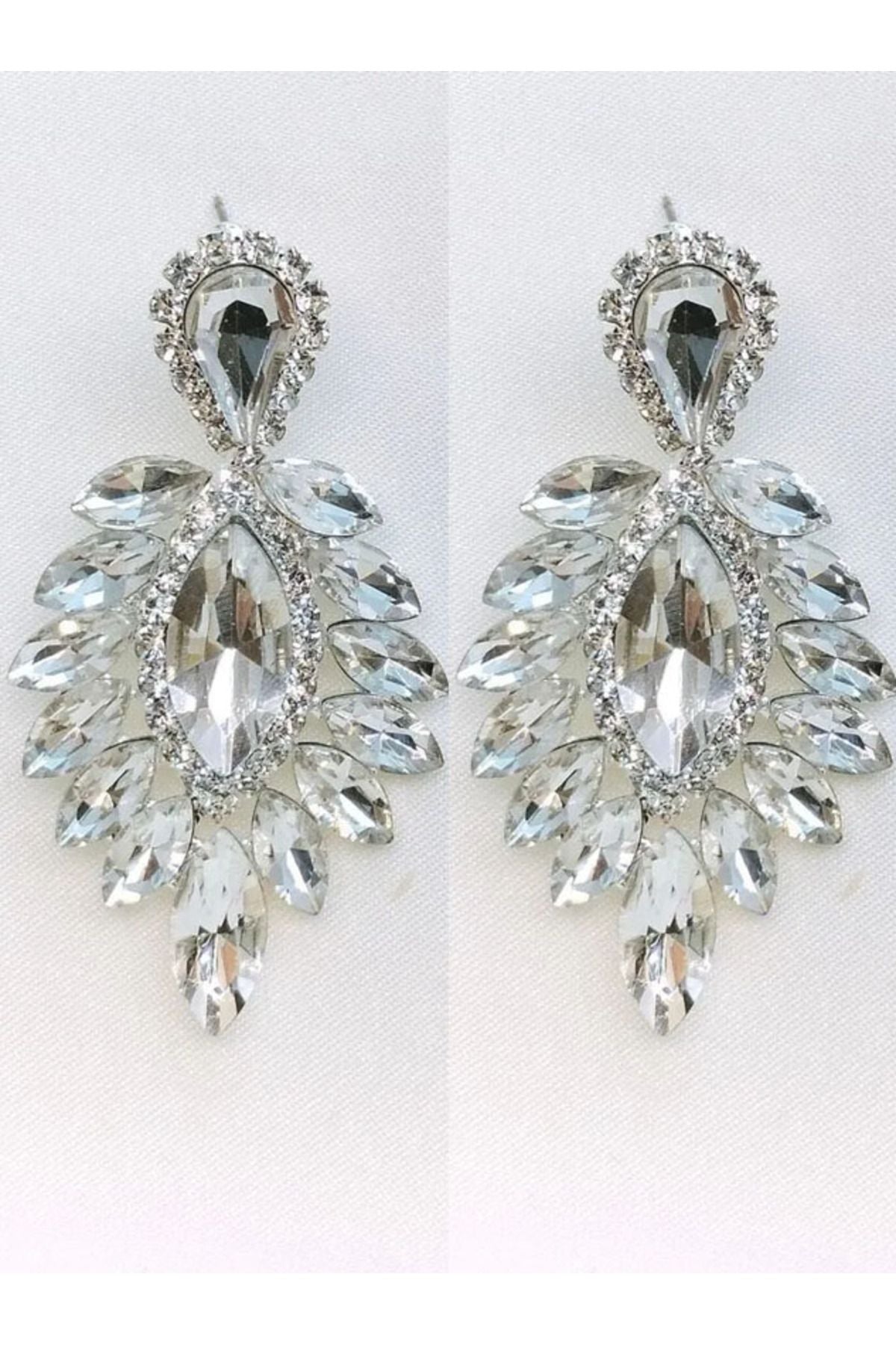 DAMEN OHRRINGE Kristall Stein Henna Hochzeit Braut Ohrringe