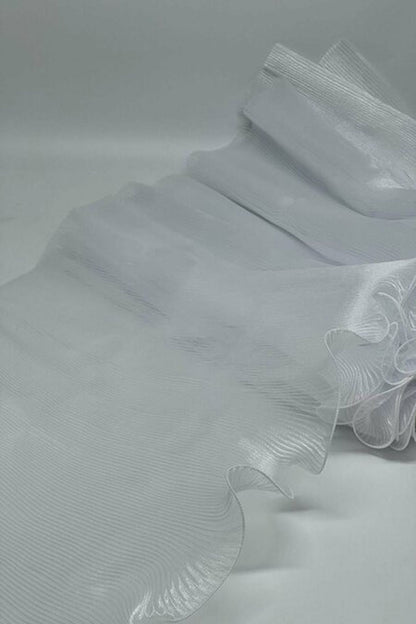 Gelin Çiçeği Sarma Tülü 10 mt   , Fırfırlı Gelin Çiçeği Sarma Tülü Paket