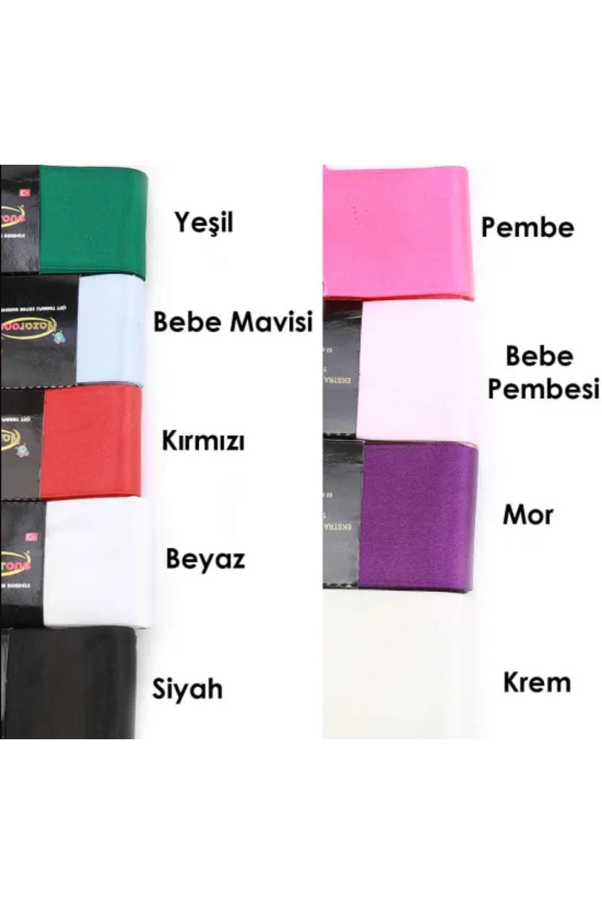 Beyaz Renk Saten Kurdele 6cm(60mm) 10 Metre