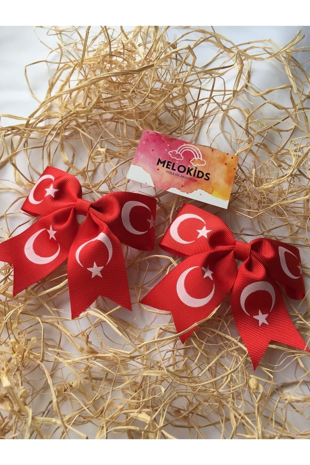 2 Adet Türk Bayrağı Klipsli Bayrak Toka