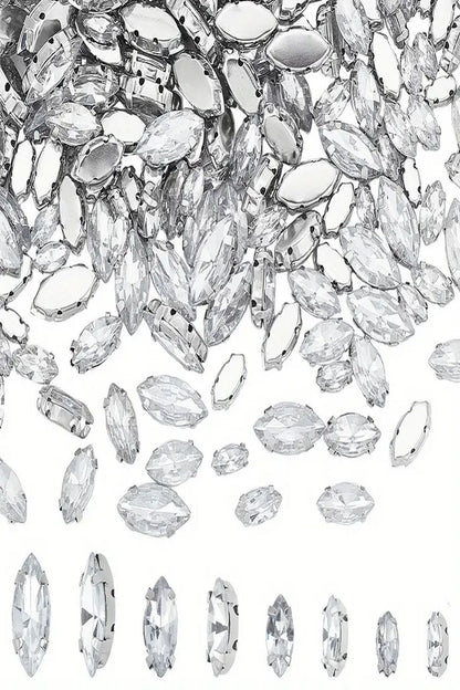 Kristall-Nähstein-Set – 40-teilig, hochwertige glänzende Steine