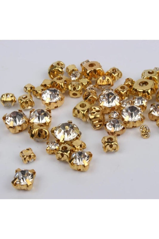 Gold Kasalı Dikme Beyoğlu Taşı Ss25 (5 Mm) 1 Paket = 1440 Adet
