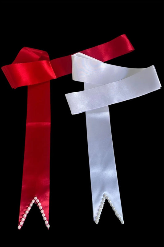 Rote und weiße Perlenschmuck-Band-Set für Braut und Bräutigam, Hochzeit, Henna-Nacht-Zubehör