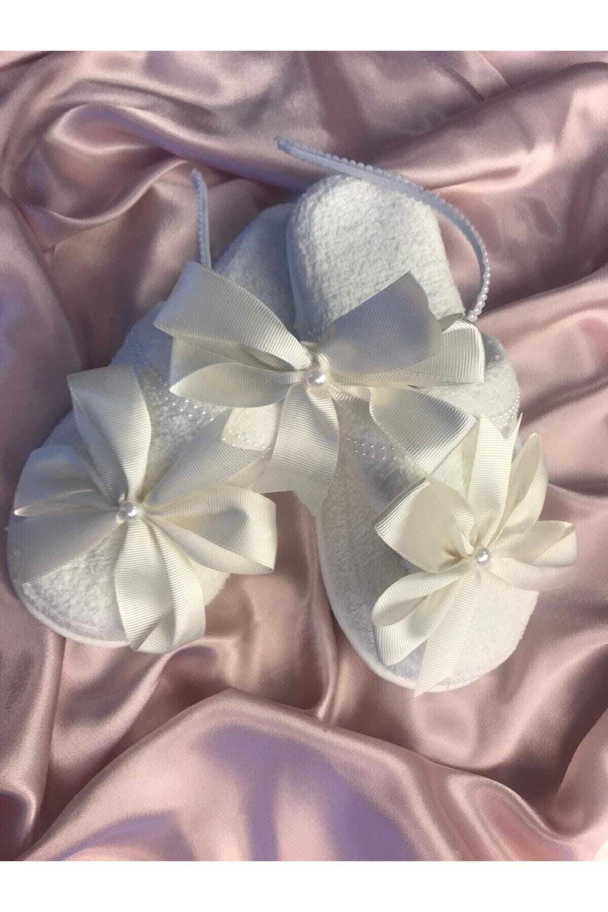 Rotes Umstands-Slipper-Kronen-Set mit Schleife 1006