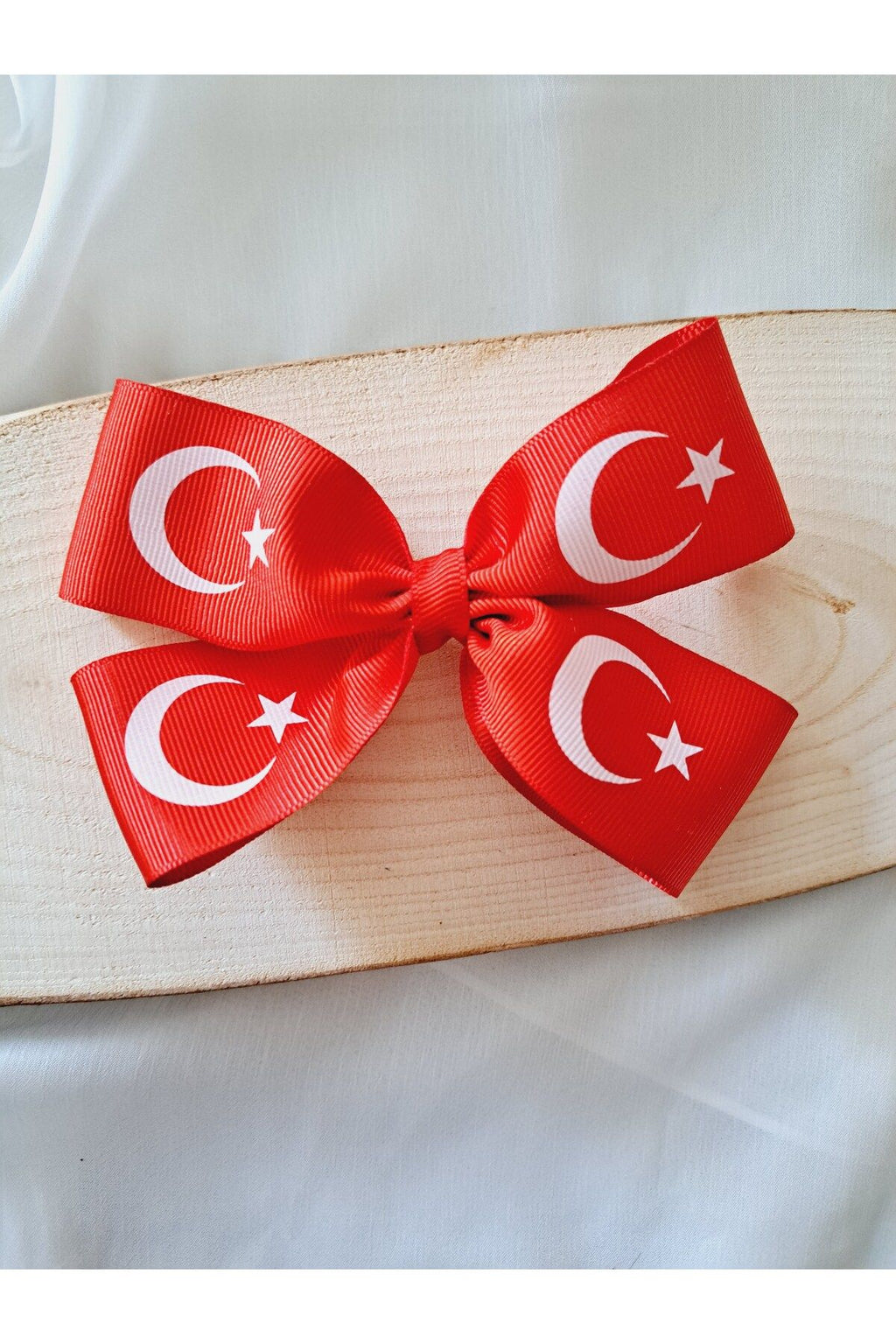 Kırmızı Fiyonk 29 Ekim, 23 Nisan Türk Bayrağı Temalı Klipsli Toka