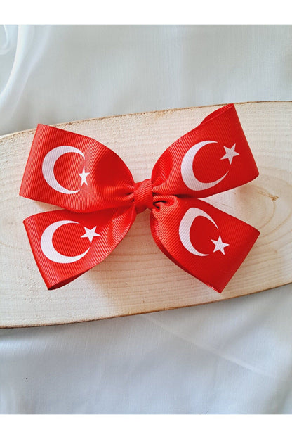Red Bow 29. Oktober, 23. April Türkische Flagge Themen Clip Schnalle
