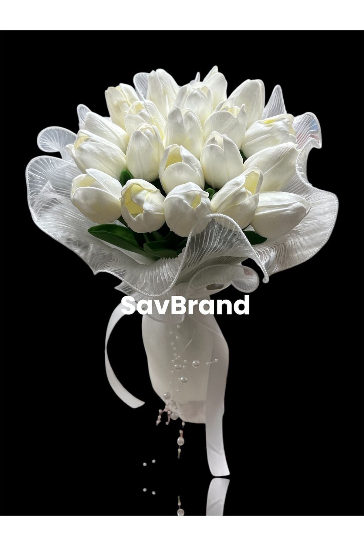 Tüll Perlen Tulpe Brautstrauß, Brautstrauß