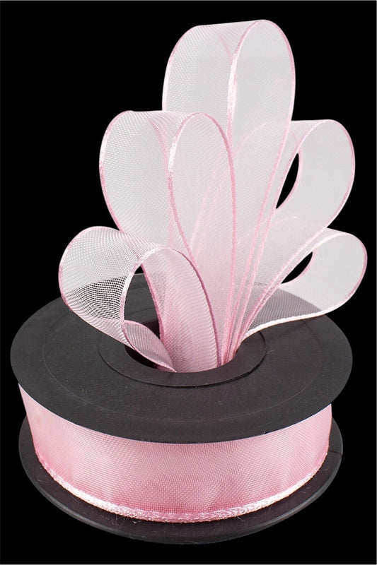 Bohça Süsleme Pembe Şifon Kurdele En 2.5 cm - Boy 5 metre