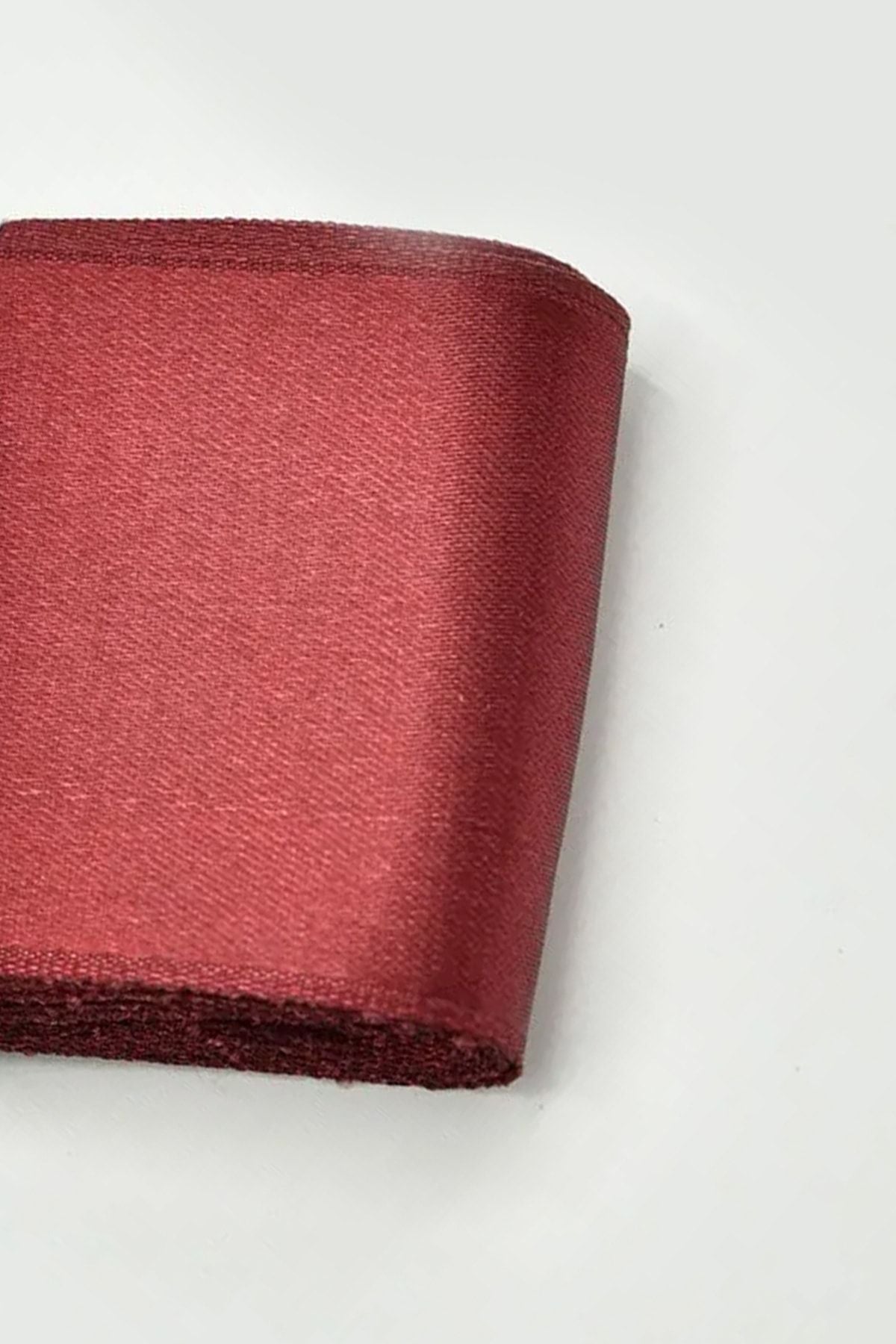 Bordo Saten Kurdele 6cm Paket Bohça Süsleme Gelin Damat Çeyiz Süsleme Kurdelesi