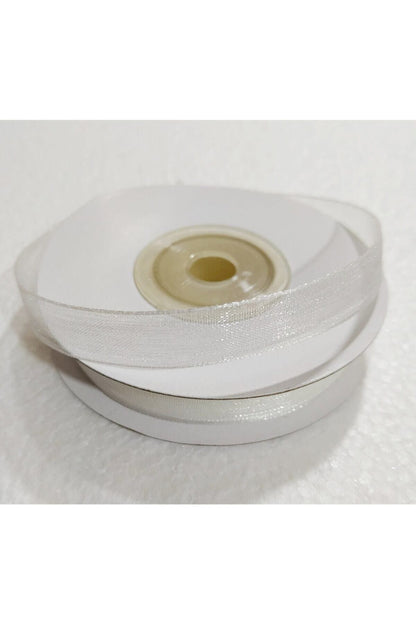 Beyaz Organze Tül Kurdele 1 Cm