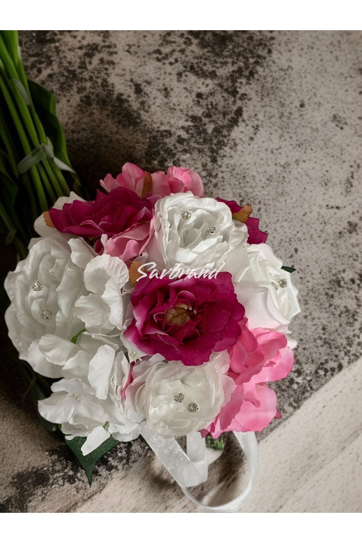 Brautstrauß in Fuchsie und Rosa