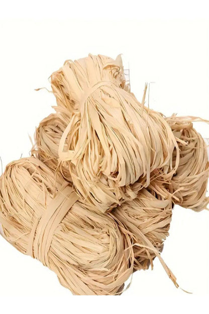 50 gr Doğal Rafya Demeti Hediye Paketleme için Bahçe Rafya İpi, El İşleri,
