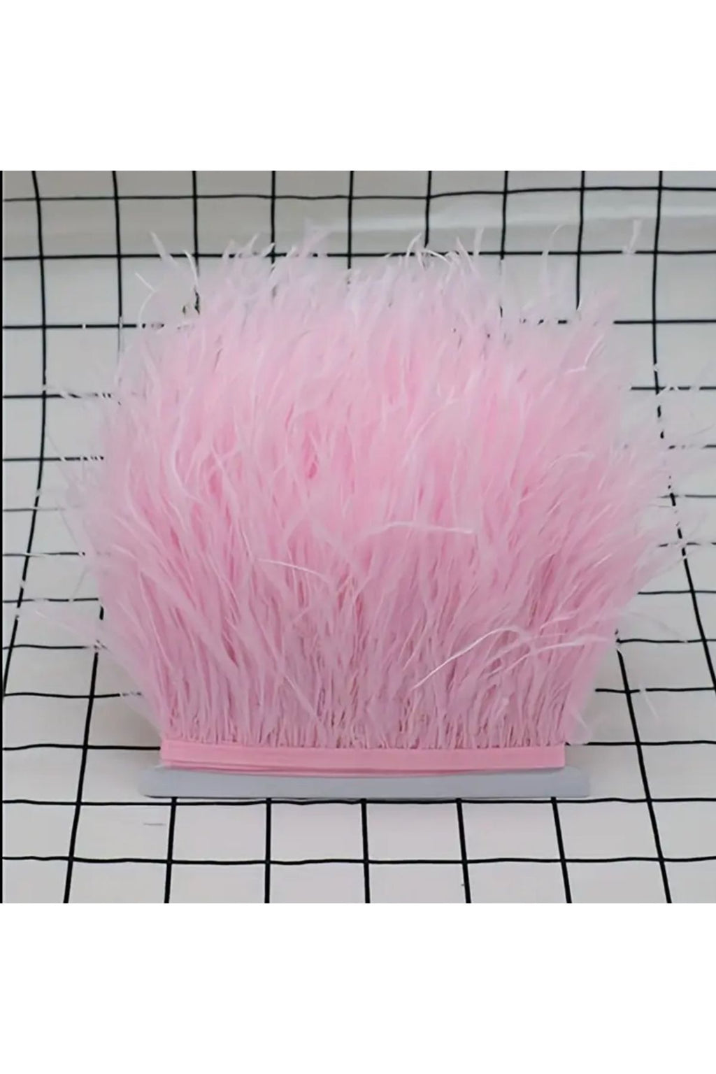 Pembe Deve Kuşu Tüyü 1 Metre | Deve Kuşu Tüyü Süsleme Aksesuarı