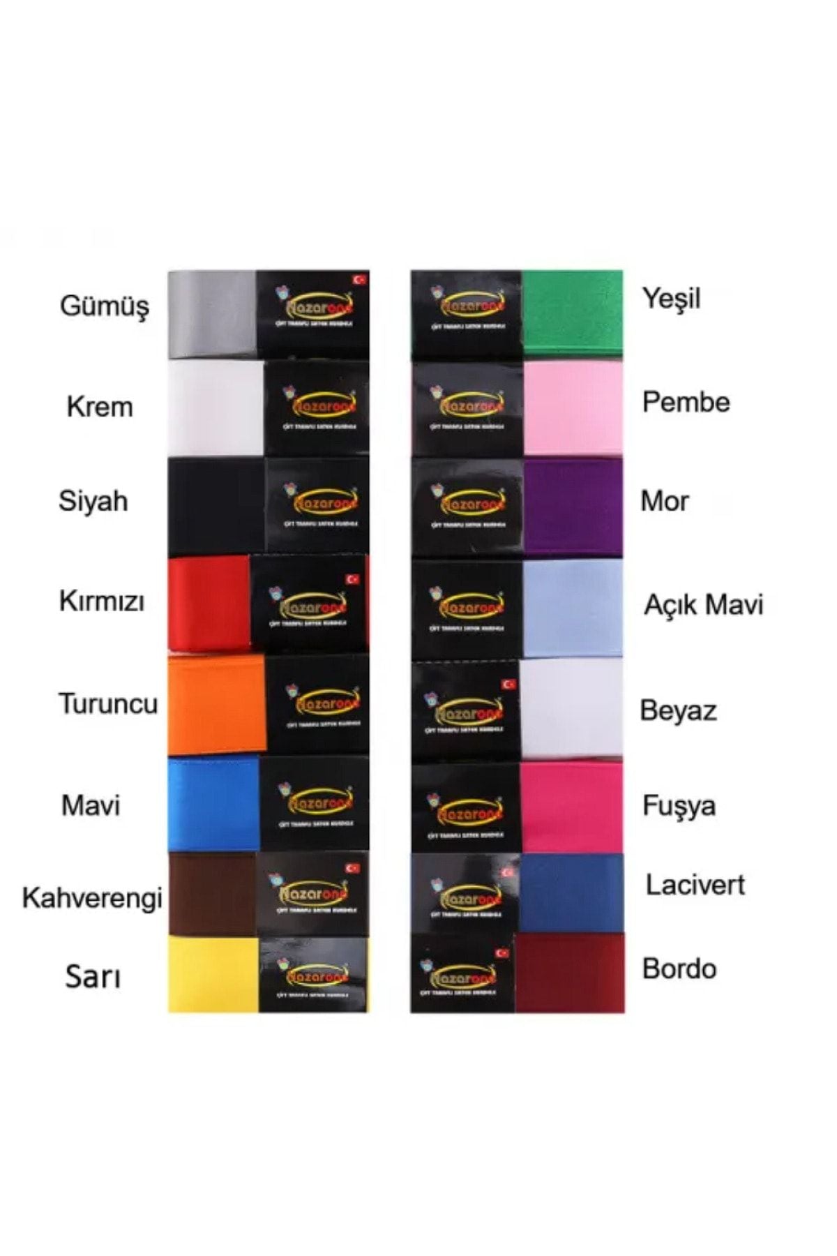 Lacivert Renk Saten Kurdele 4cm(40mm) 10 Metre