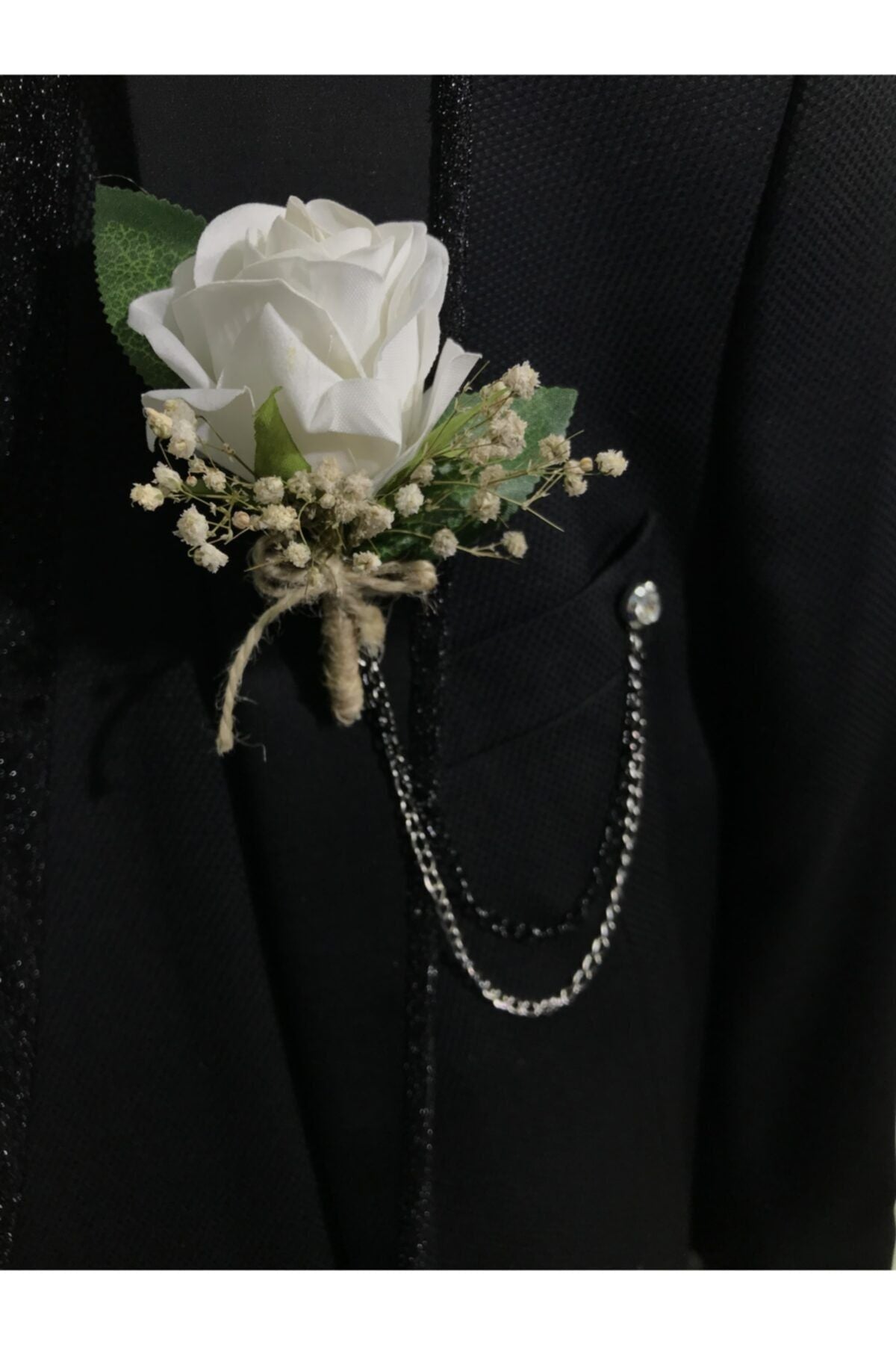 Beyaz Gül Yaka Çiçeği - Damat Çiçeği - Sağdıç Çiçeği
