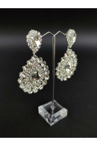 Burgunder Kristall Stein Henna Hochzeit Braut Ohrringe