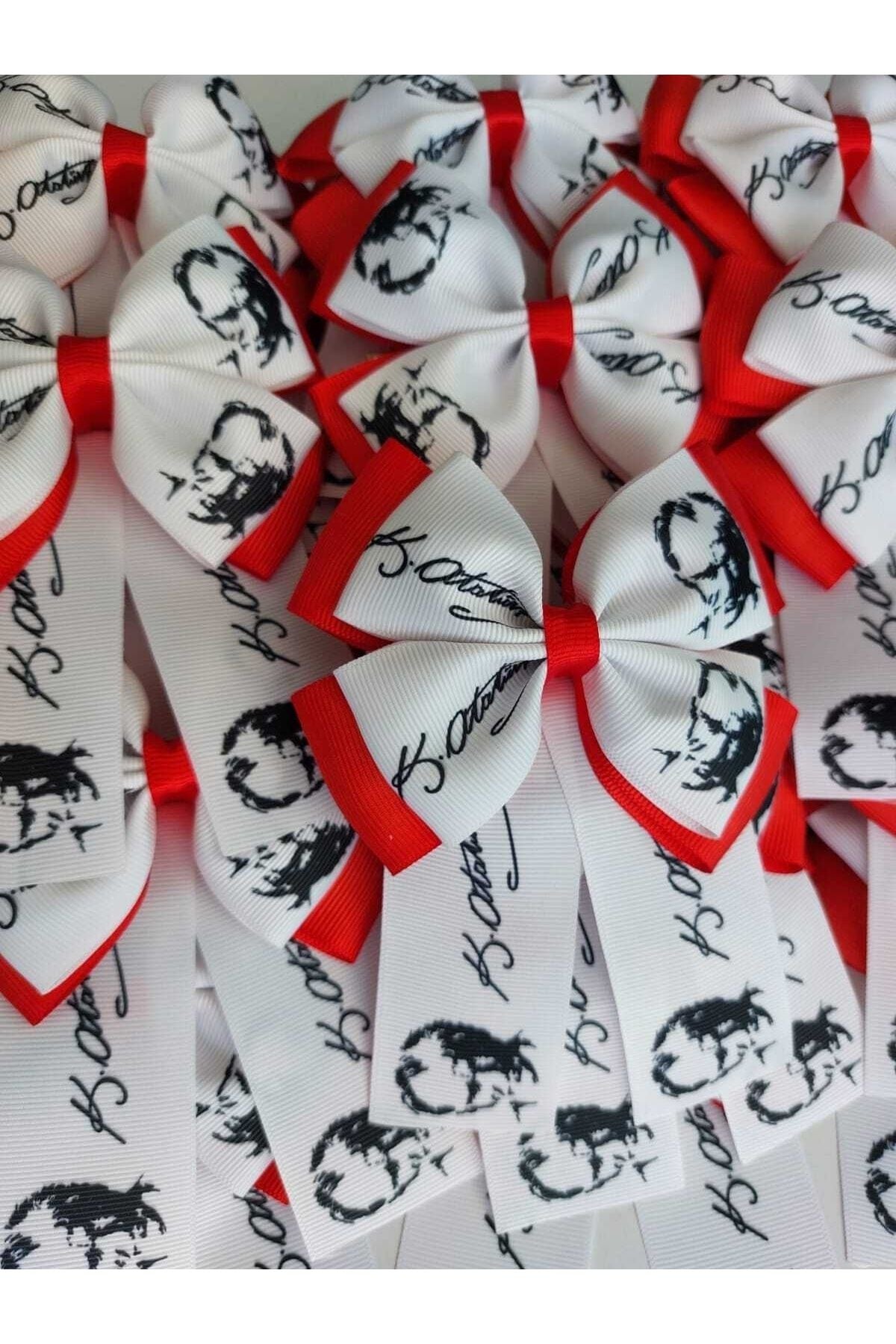 23 Nisan Atatürk Baskılı Kombin Toka Kırmızı Beyaz (paket Içeriği 10 Adettir.)