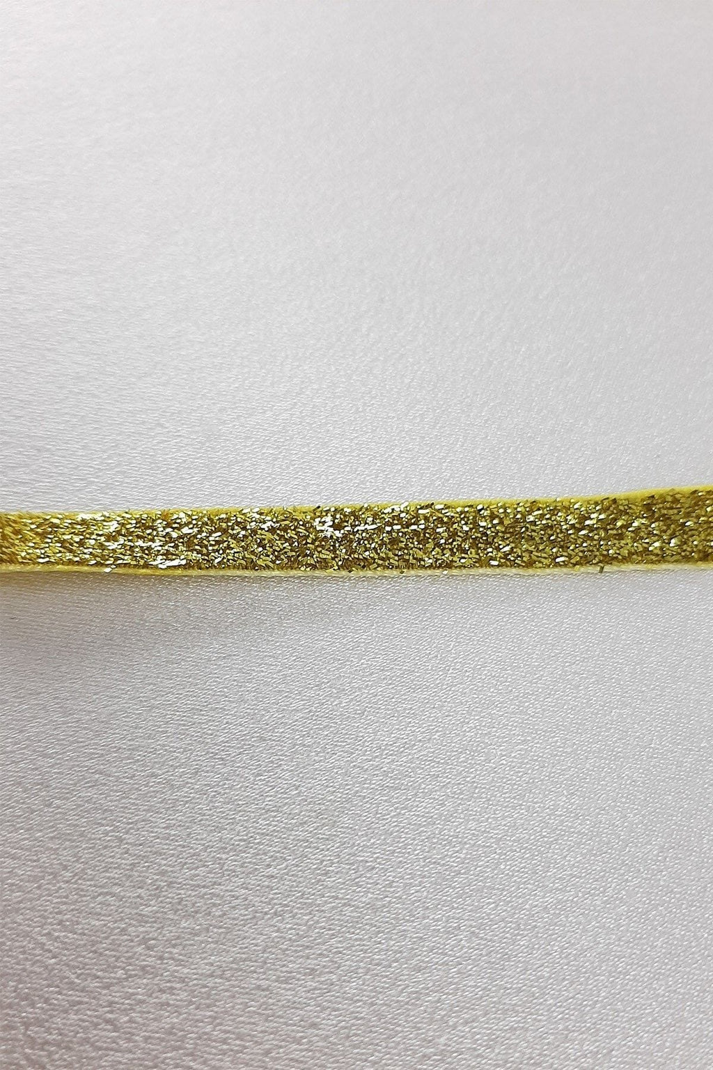 Altın Sarısı Simli Kadife Kurdele En 1 Cm 1 Metre