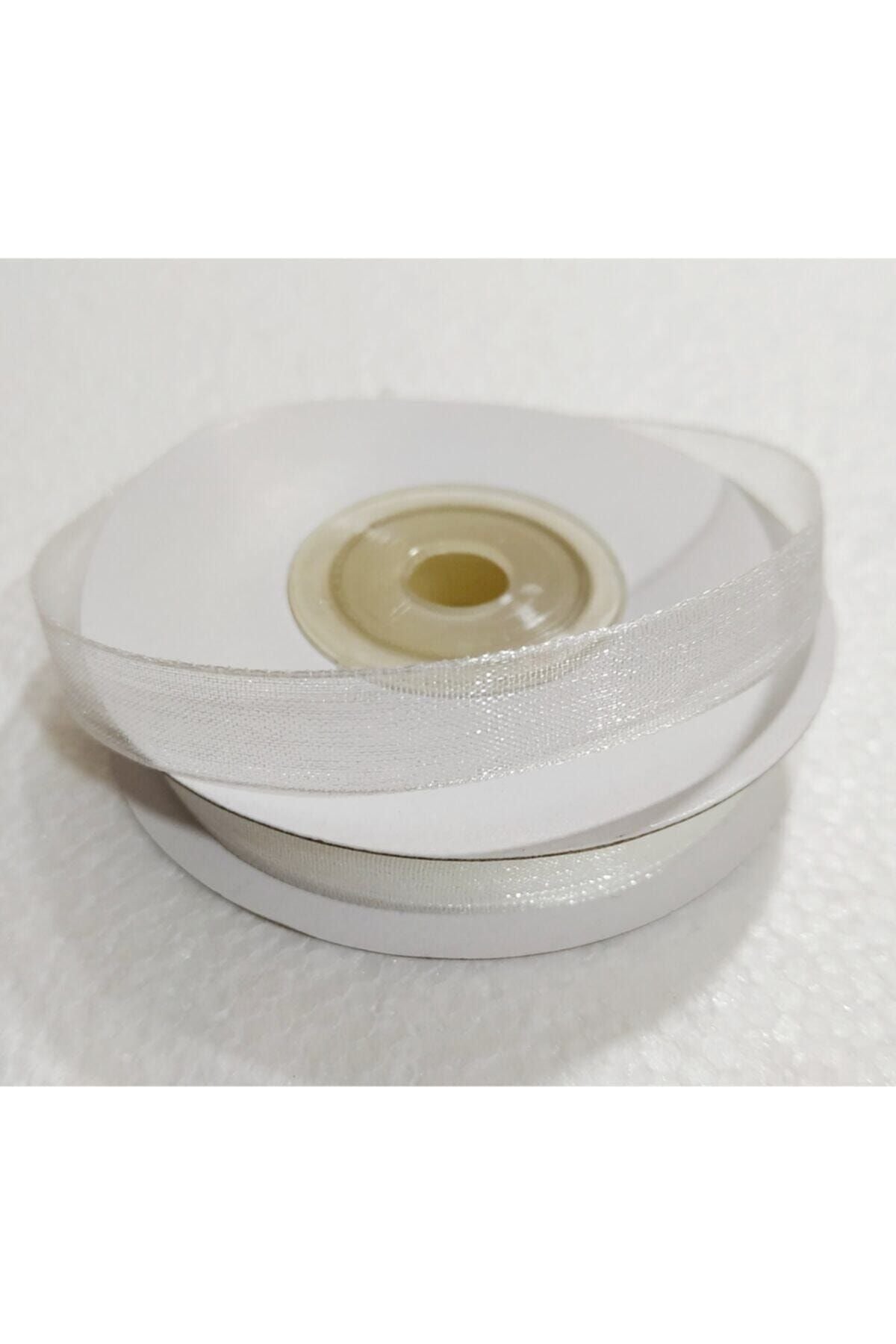 Beyaz Organze Tül Kurdele 1 Cm