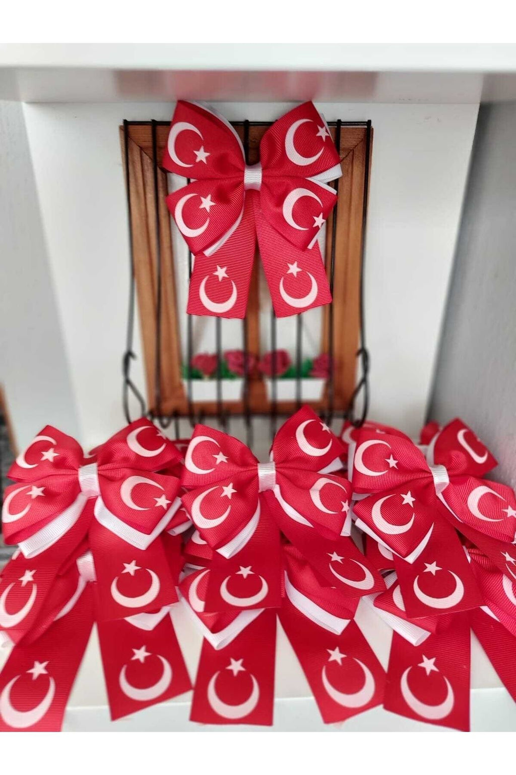 23 Nisan Ay Yıldız Türk Bayrağı Baskılı Kombin Toka Kırmızı Beyaz (paket Içeriği 11 Adettir.)