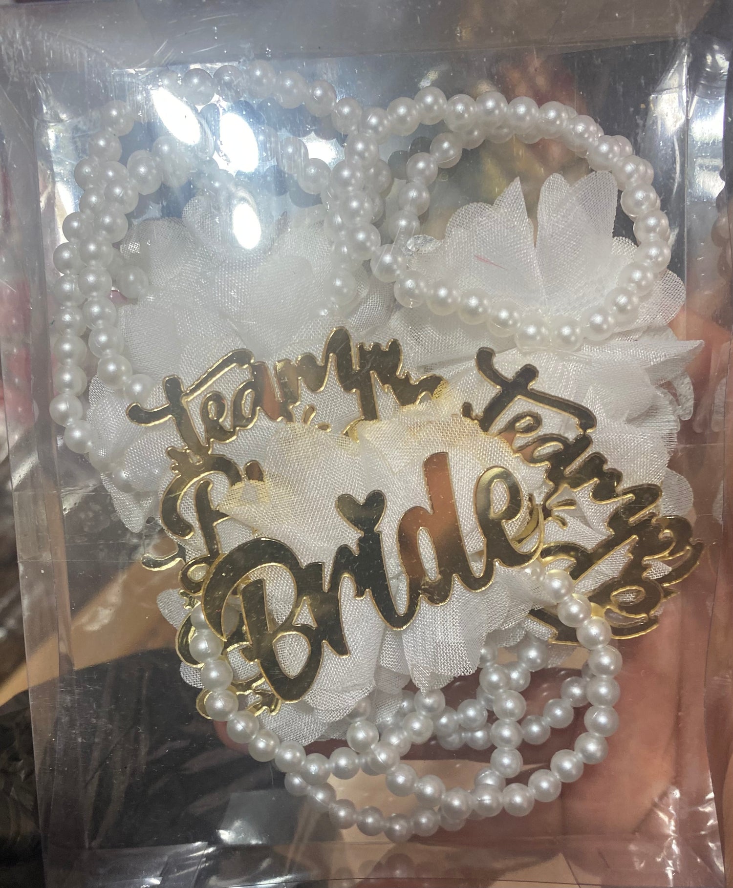 Bride Yazılı Beyaz Nedime Bilekliği