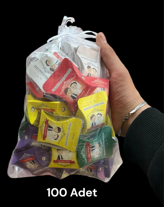 Dağıtmalık Ciklet Kına 100 lü , hoşgeldiniz yazılı ciklet kına