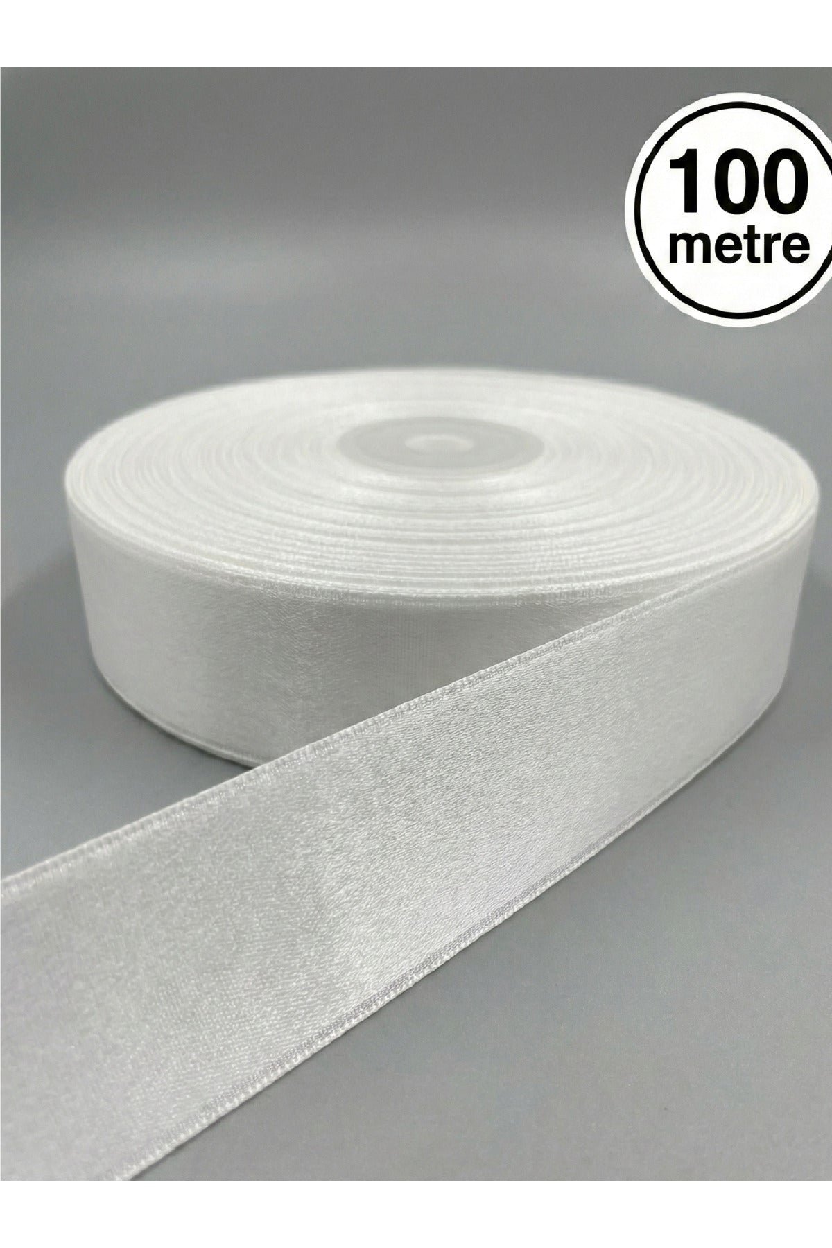 3 cm Saten Kurdele 100 Metre | Parlak Dekoratif Hediye ve Süsleme Kurdelesi